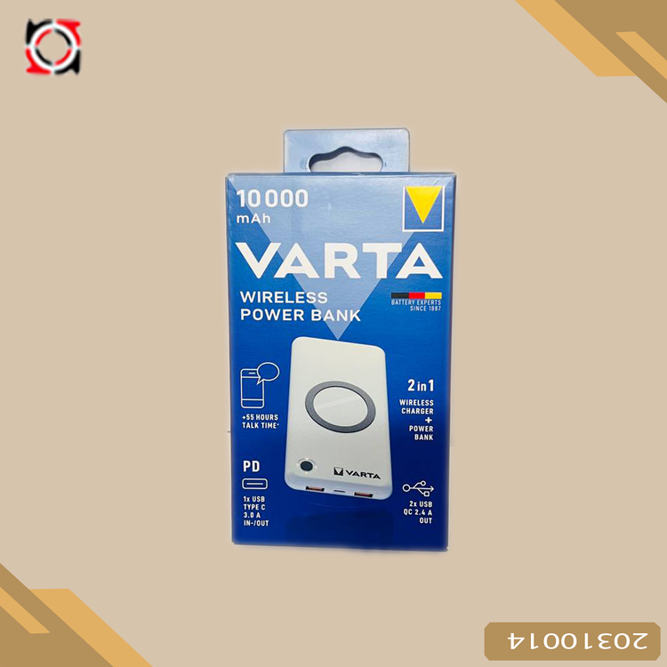 شارژر موبايل وايرلس WIRELESS CHARGER BANK 10000 VARTA