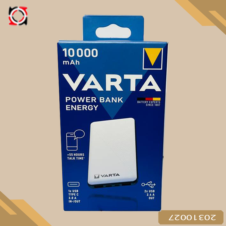 شارژر موبايلUSB*2 POWER BANK ENERGY 10000 VARTA