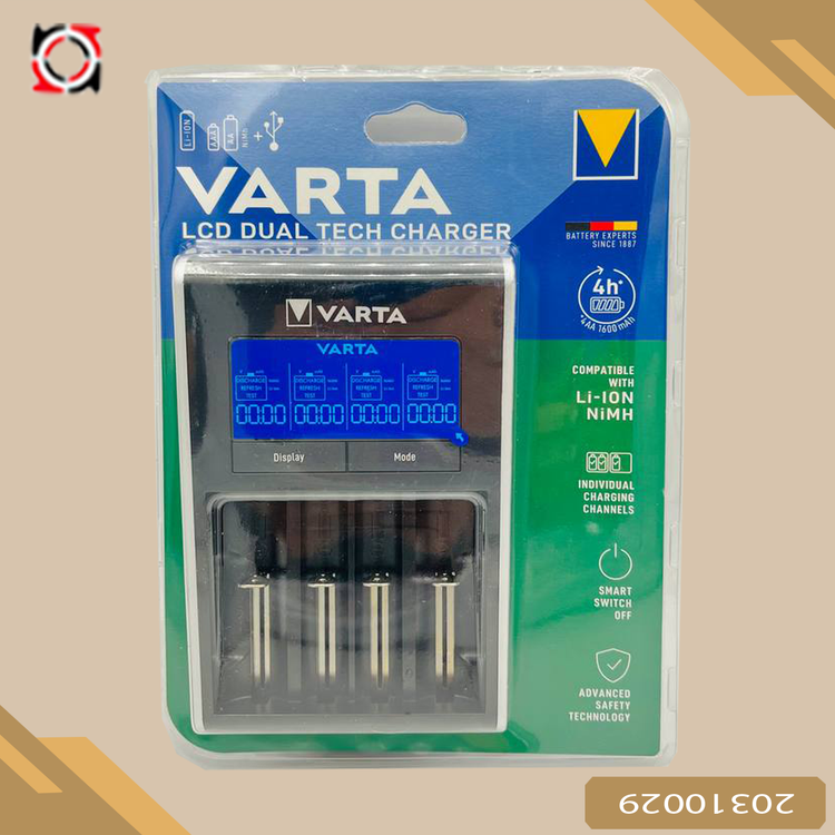 دستگاه شارژر باطري VARTA LCD DUAL TECH CHARGER