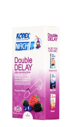 کاندوم کدکس دابل دیلی تاخیری Kodex NachK مدل Dou تعداد ۱۰ عددی