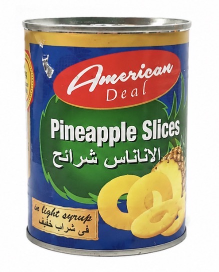 کمپوت آناناس حلقه‌ای American Deal  تایلندی ۵۶۵ گرم