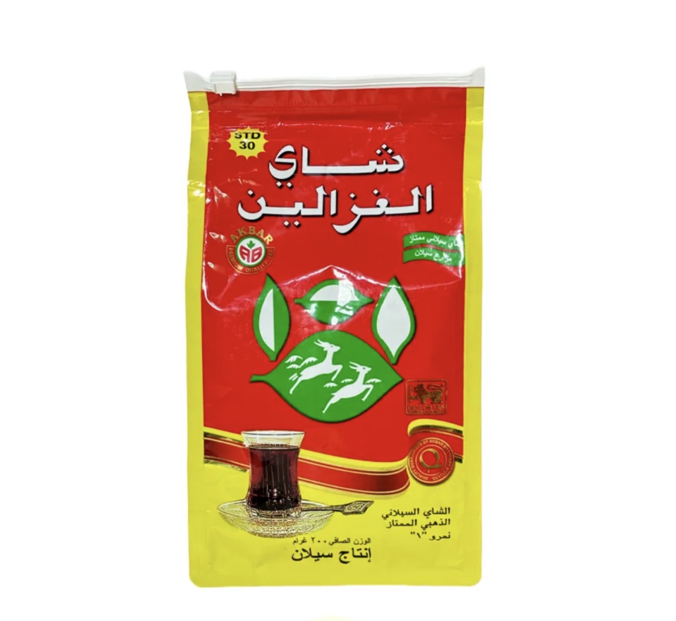 چای دو غزال ساده قرمز نایلونی ۲۰۰ گرم