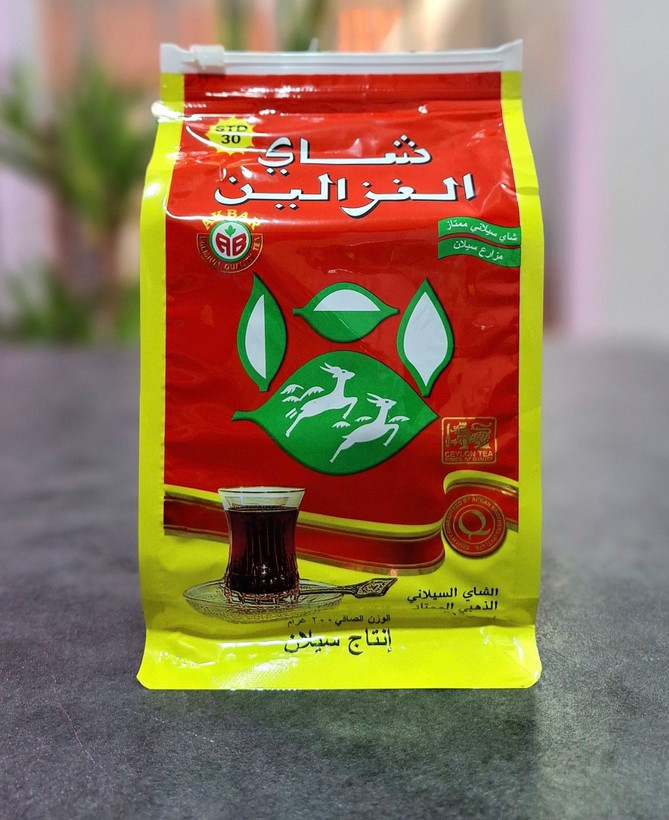 چای دو غزال ساده قرمز نایلونی ۲۰۰ گرم