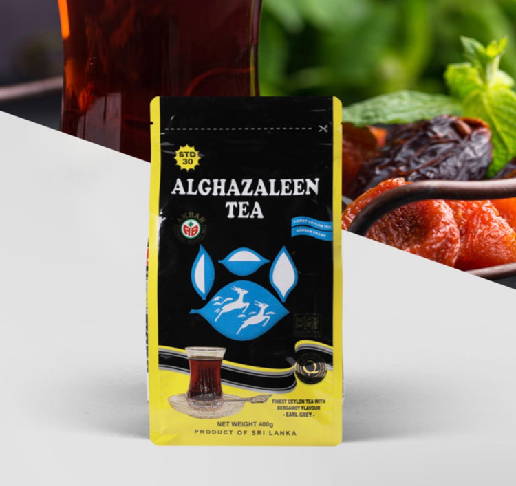 چای دو غزال عطری نایلونی مشکی ۲۰۰ گرم
