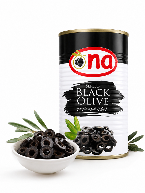 زیتون سیاه اسلایس ONA وزن ۳۷۰ گرم