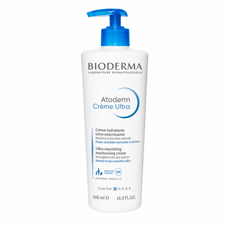 کرم مرطوب کننده بیودرما اتودرم کرم اولترا پوست خشک و حساس 500 میلیلیتر (Bioderma Atoderm Crème