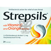 آبنبات گلو درد STREPSILS پرتقال بسته 24 عددی(1013074)