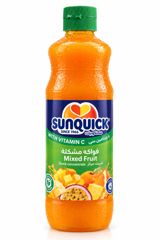 شربت سان کوییک SUNQICK با طعم میکس میوه ۸۴۰ میل -خارجی