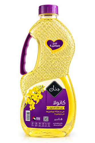 روغن کانولا جنان حاوی امگا۳ بطری ۱.۵ لیتری - ساخت امارات