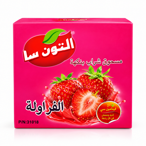 پودر نوشیدنی فوری با طعم توتفرنگی آلتونسا Altunsa بسته ۲۴ عددی
