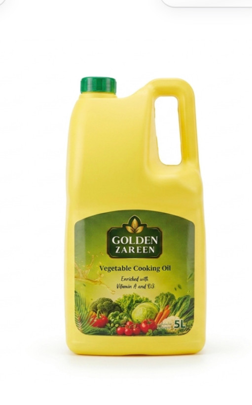 روغن نباتی پخت و پز گیاهی گلدن زرین GOLDEN ZAREEN اماراتی ۵ لیتری